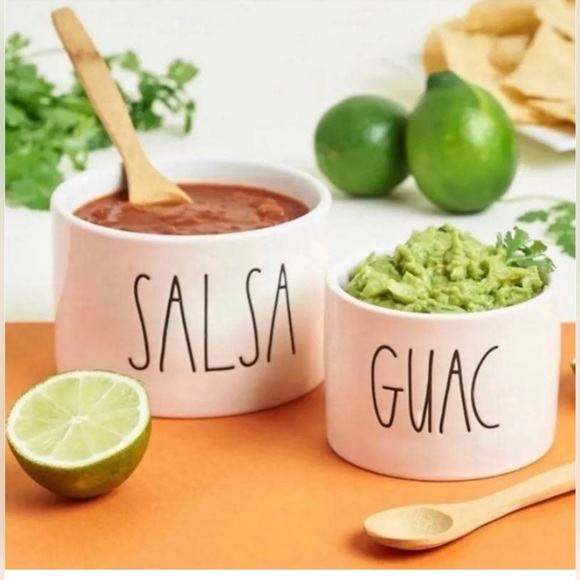 NWOT🔥Rae Dunn 💃Salsa And 🥑Guacamole Serving Bowls - Picture 2 of 14